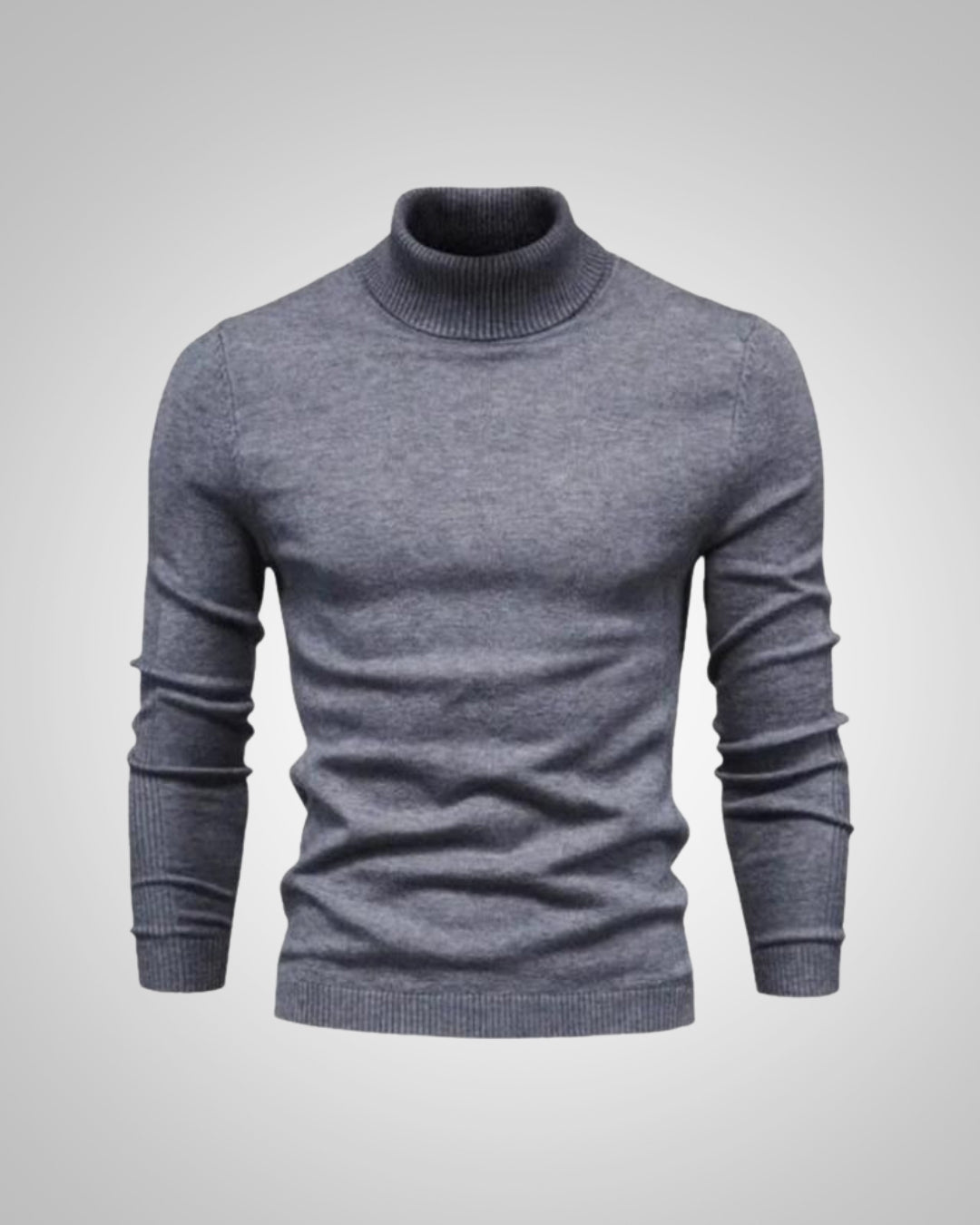 Wollpullover Herren aus Merinowolle mit Rollkragen, schmal geschnitten