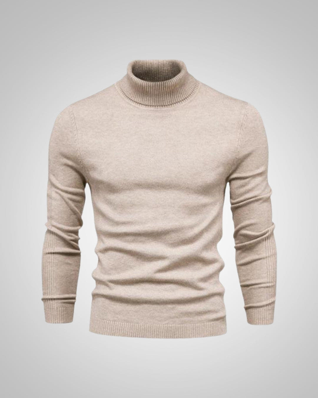 Wollpullover Herren aus Merinowolle mit Rollkragen, schmal geschnitten