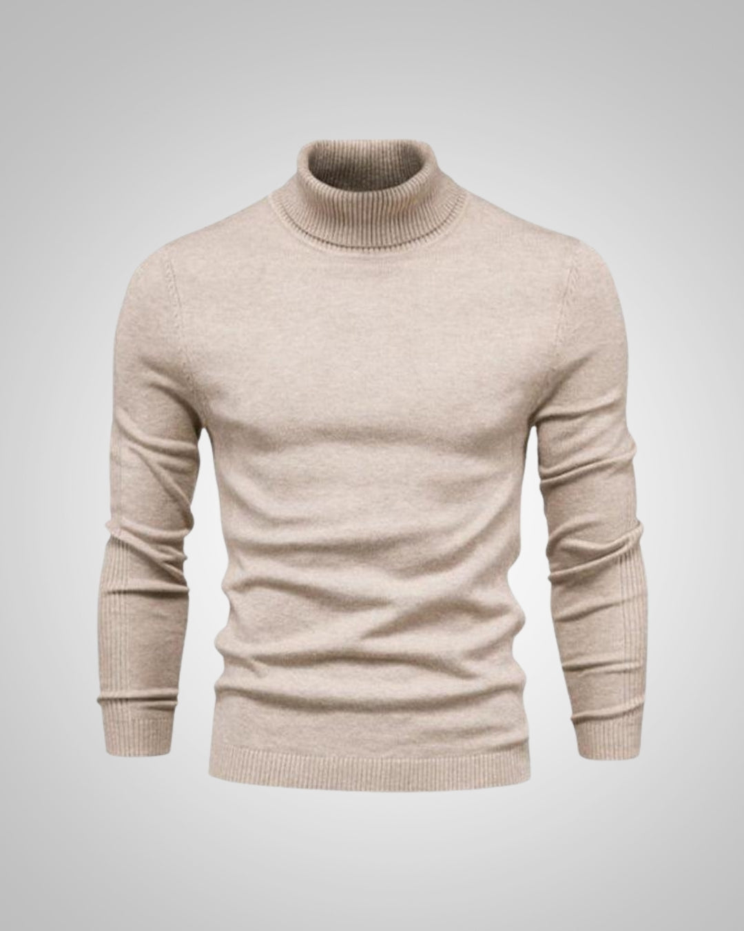 Wollpullover Herren aus Merinowolle mit Rollkragen, schmal geschnitten