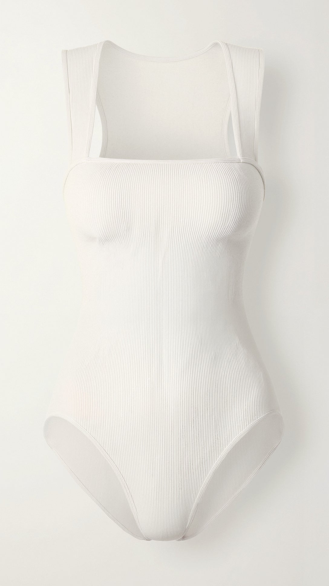 Body mit Rippstruktur und Quadratausschnitt für Damen