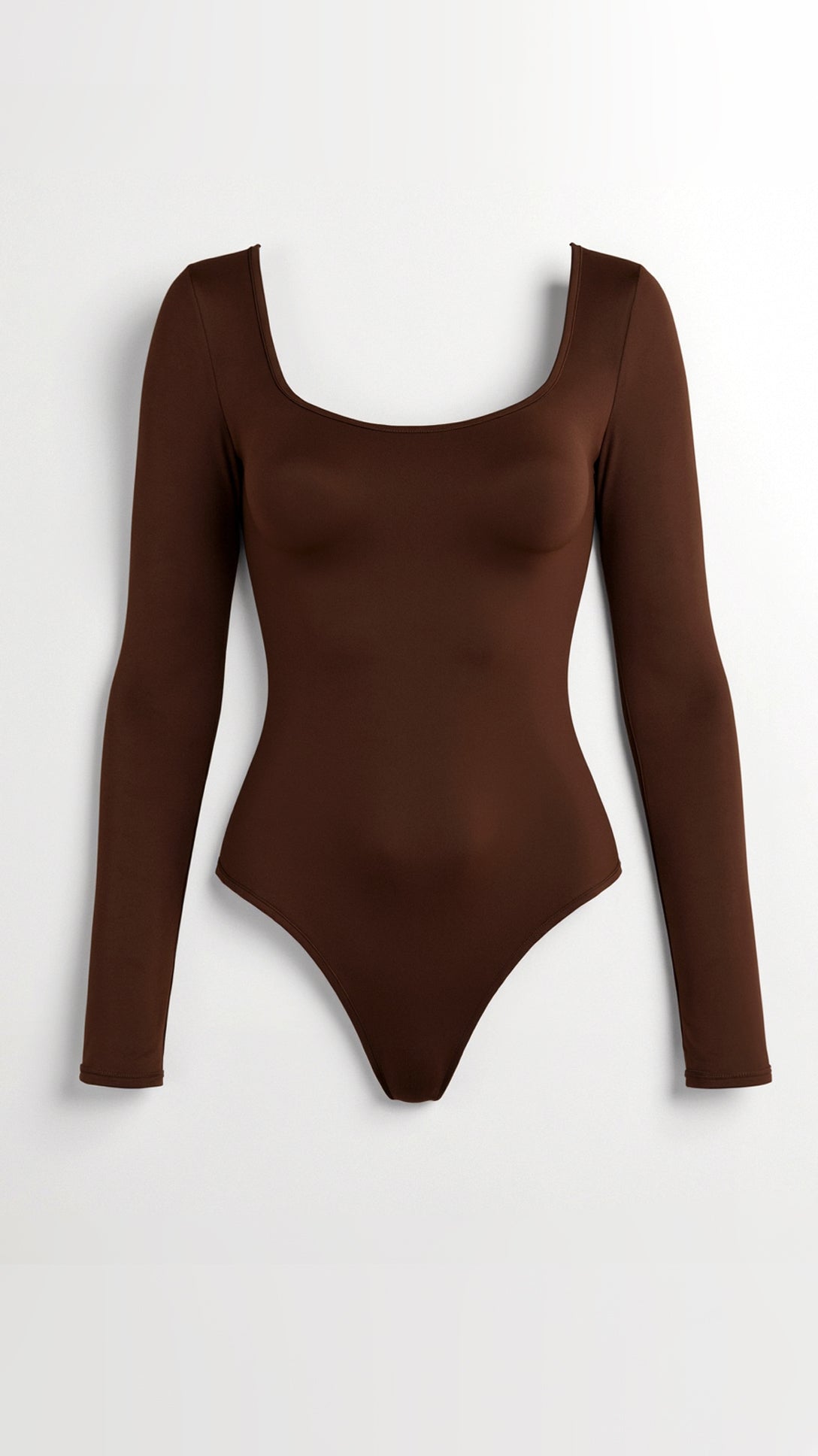 Body mit Rundausschnitt, langen Ärmeln und Tanga-Rücken für Damen